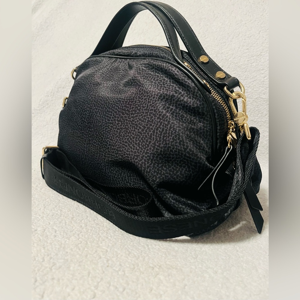 Borbonese Redwall Black Crossbody Bag - Picture 8 of 15